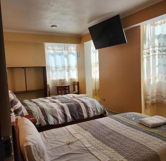 스탠다드 룸 더블 침대 2개, Hostal Capac