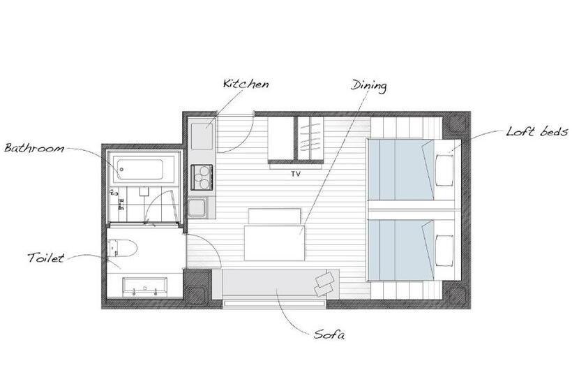 غرفة عائلية, 41pieces Sapporo