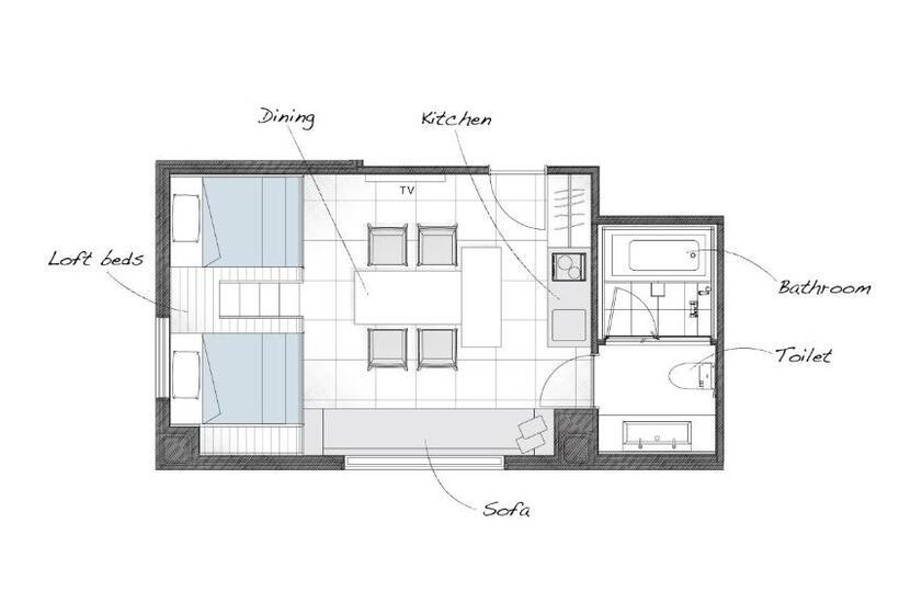 غرفة عائلية, 41pieces Sapporo
