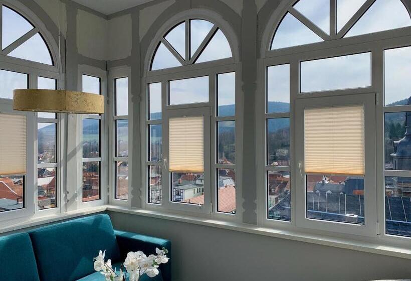 חדר דלוקס עם מרפסת, Villa Frieden Hotel & Seminarhaus