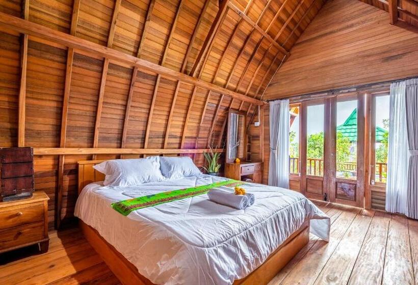 בונגלו סטנדרט עם נוף לגינה, Sandan Agro Resort Kintamani