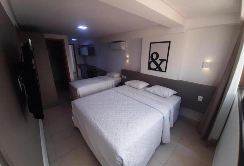 景色の見えるトリプルスタンダードルーム, Manaíra Apart