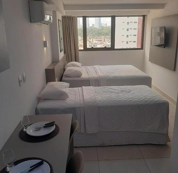 景色の見えるトリプルスタンダードルーム, Manaíra Apart