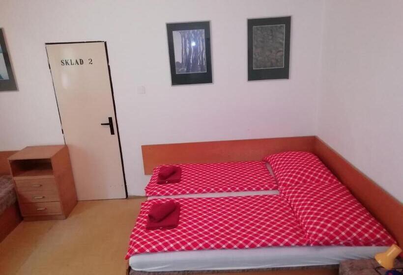 חדר סטנדרט לשלושה עם נוף לגינה, Penzion Rudolfovna