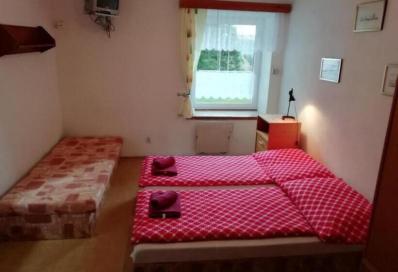 חדר סטנדרט לשלושה עם נוף לגינה, Penzion Rudolfovna