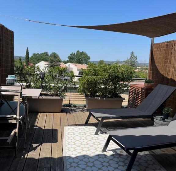 침실 1개 풀장 전망 아파트, Studios Nuitée En Provence