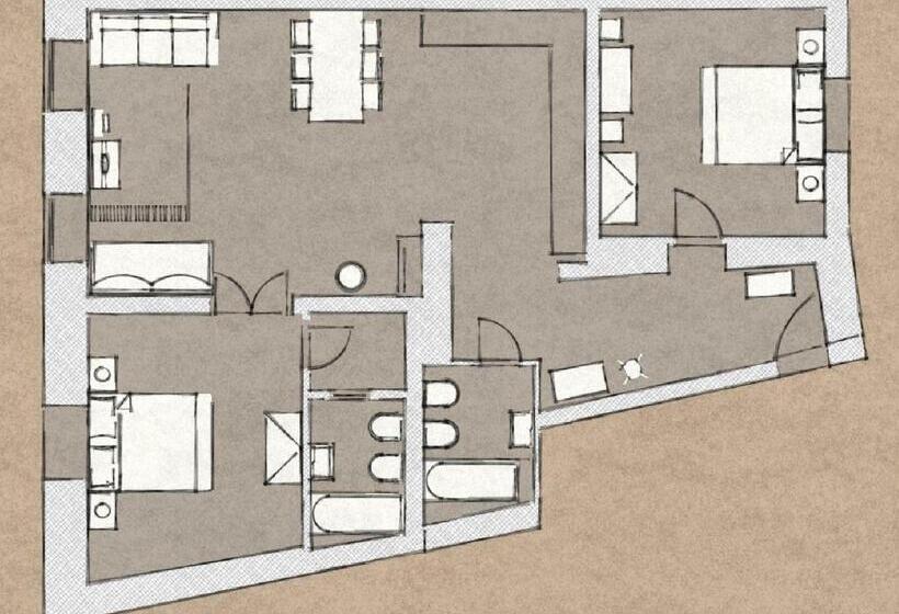 آپارتمان 2 خوابه, 6 Continents Apartments By Prague Residences