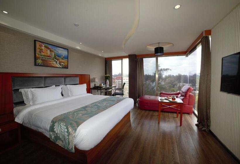 琮城市景观的豪华间, Swiss Lenana Mount