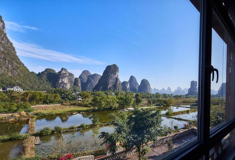 디럭스 룸 산전망, Yangshuo Hidden Dragon Villa