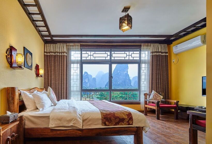 디럭스 룸 산전망, Yangshuo Hidden Dragon Villa