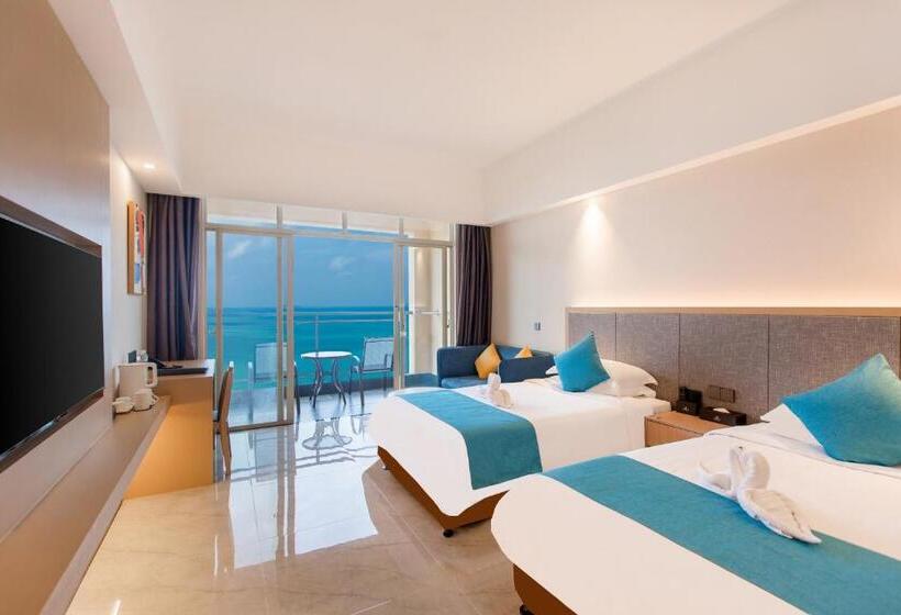 חדר דלוקס עם מרפסת נוף לים, Shengyi Holiday Villa