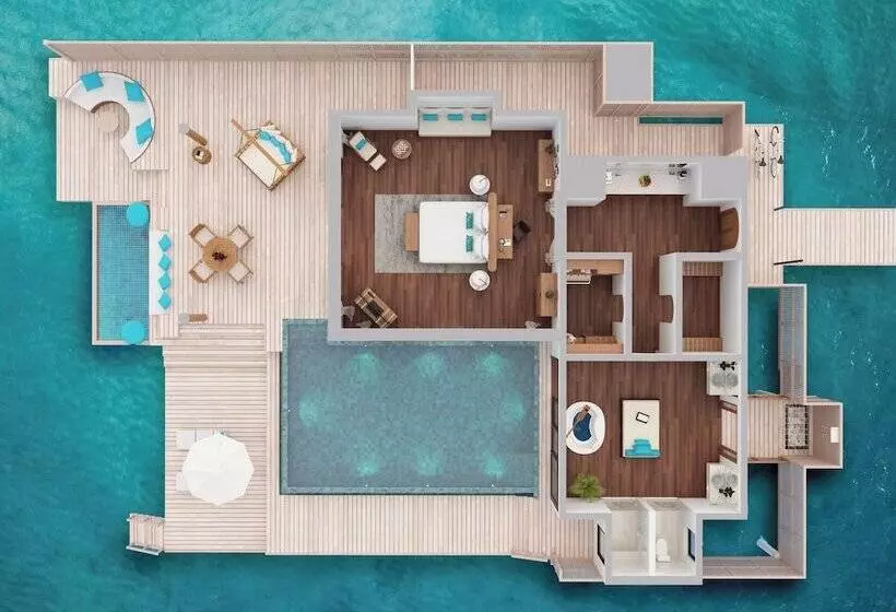 ویلای یک اتاق خوابه با استخر شنا, Anantara Kihavah Maldives Villas