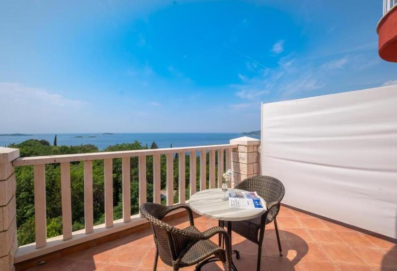 غرفة ديلوكس مطلّة علي البحر, Villa Panorama Dubrovnik