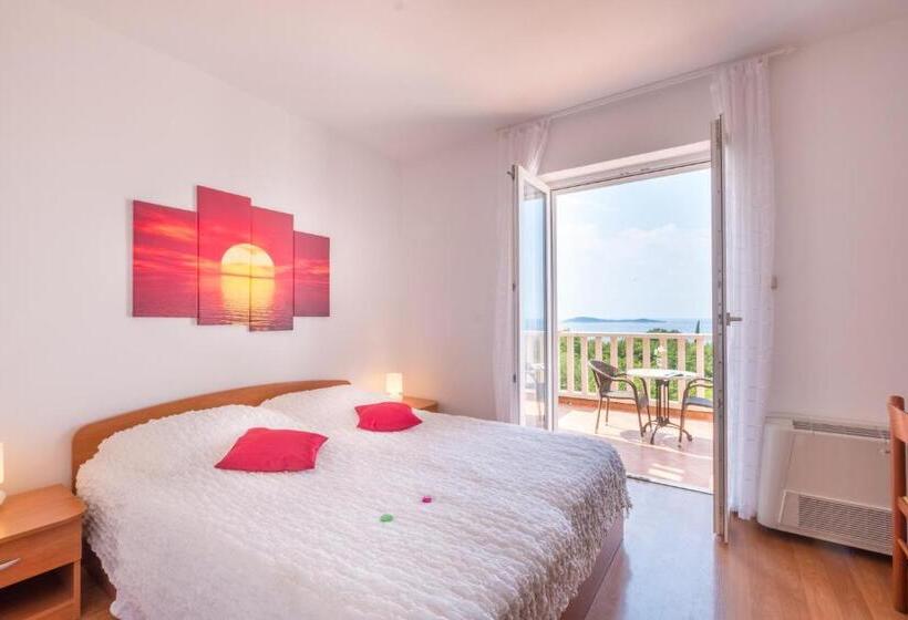 غرفة ديلوكس مطلّة علي البحر, Villa Panorama Dubrovnik