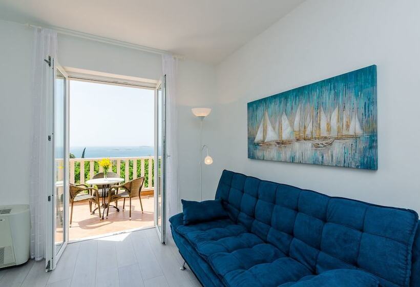 شقة ديلوكس غرفة نوم واحدة مطلة على البحر, Villa Panorama Dubrovnik