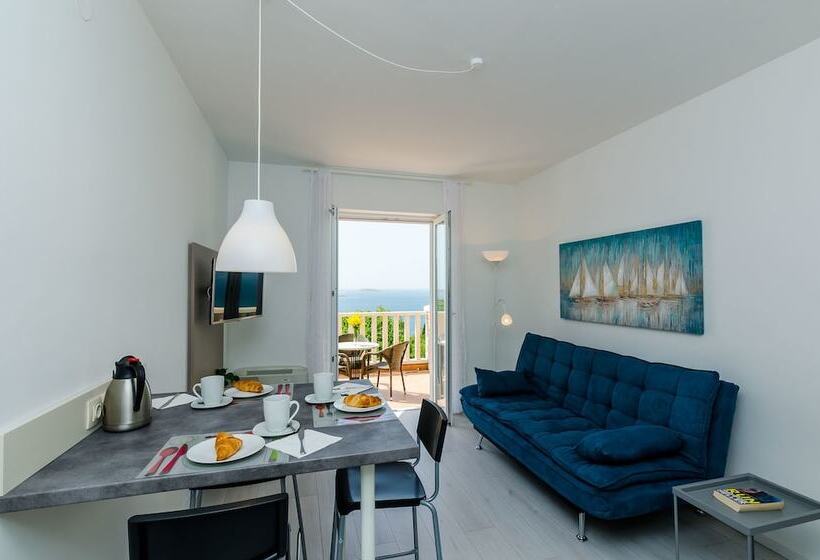 شقة ديلوكس غرفة نوم واحدة مطلة على البحر, Villa Panorama Dubrovnik