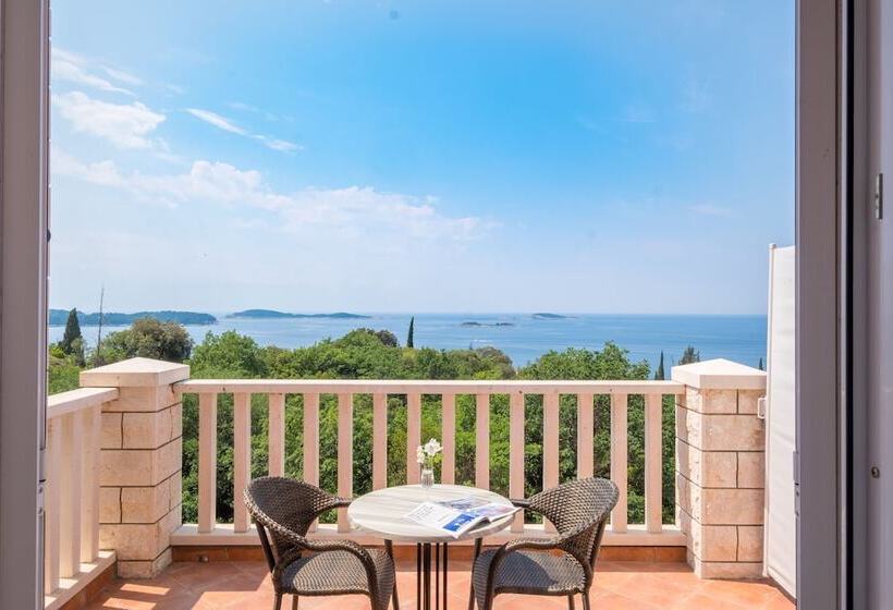 غرفة ديلوكس مطلّة علي البحر, Villa Panorama Dubrovnik