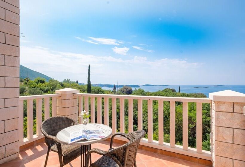 غرفة ديلوكس مطلّة علي البحر, Villa Panorama Dubrovnik