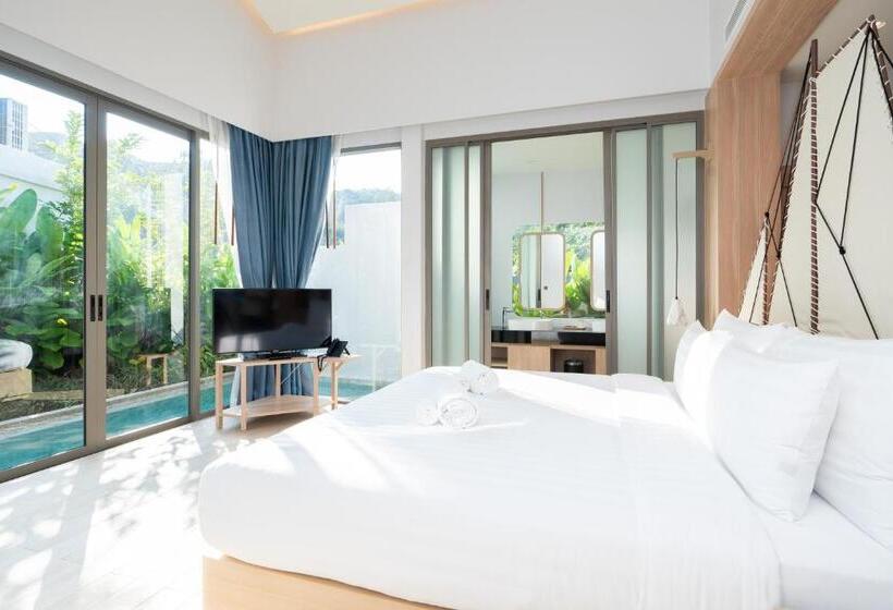 ویلای یک اتاق خوابه با استخر شنا, Panwaburi Beachfront Resort