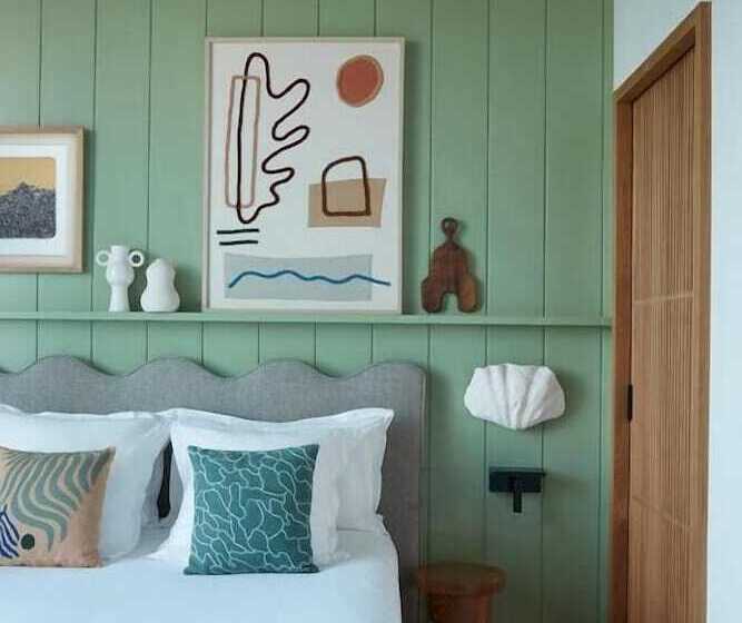 חדר סטנדרט נוף לים עם מרפסת, Hôtel De La Plage