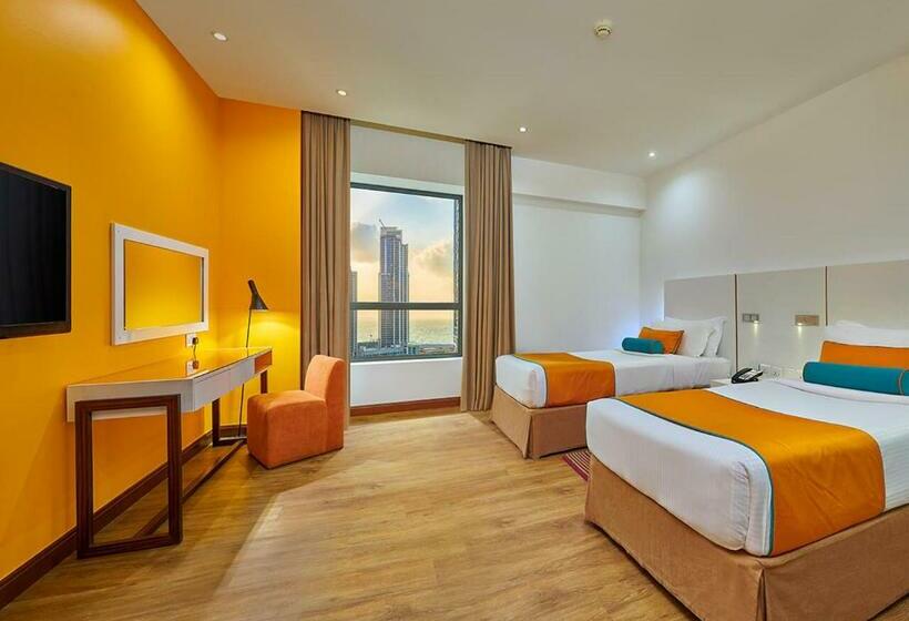 侧面带海景及2个卧室的公寓, Ramada Hotel, Suites And Apartments By Wyndham Dubai Jbr