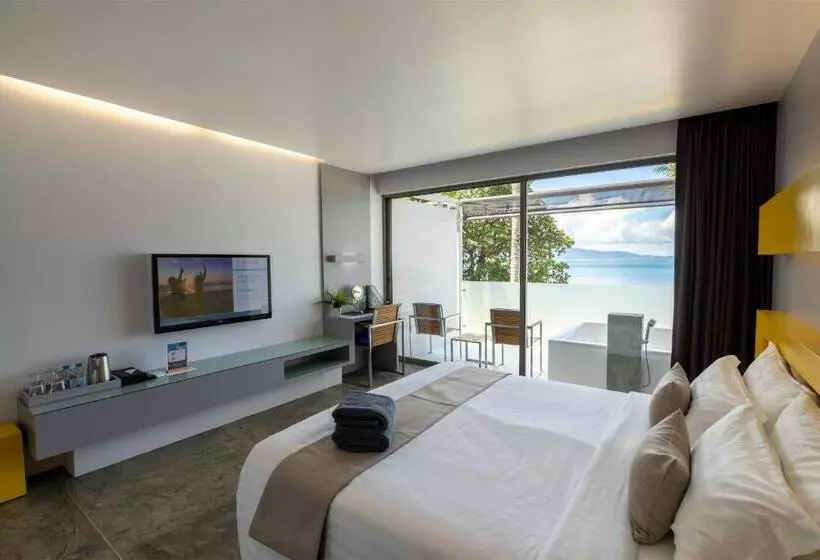 オーシャンビューデラックスルームバルコニー付き, Explorar Koh Phangan Adults Only Resort And Spa
