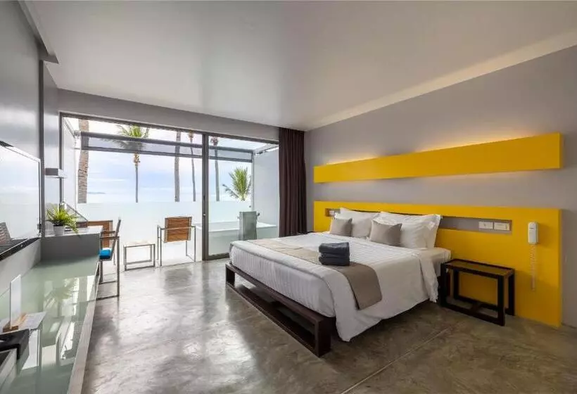 オーシャンビューデラックスルームバルコニー付き, Explorar Koh Phangan Adults Only Resort And Spa
