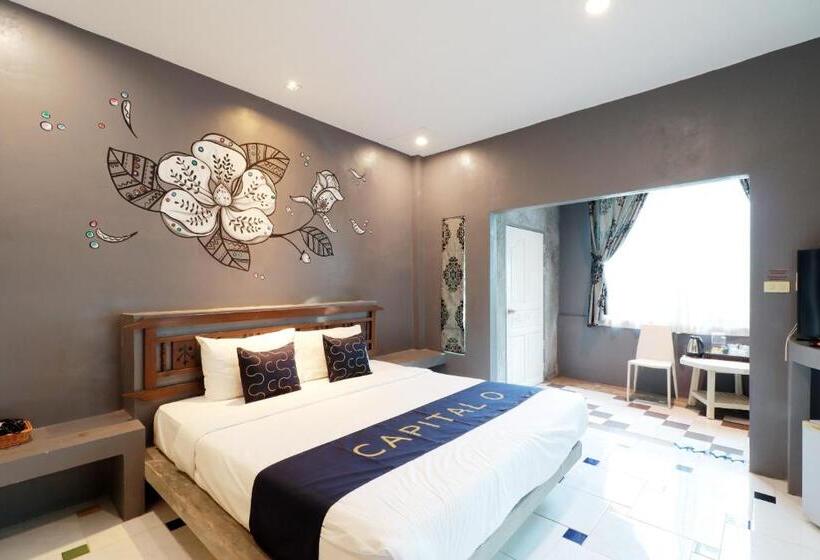 חדר דחוקס עם מיטת קינג, Capital O 464 At Nata Chiangmai Chic Jungle