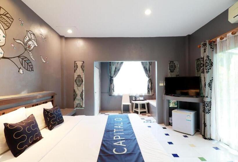 חדר דחוקס עם מיטת קינג, Capital O 464 At Nata Chiangmai Chic Jungle