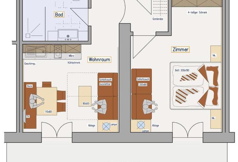 آپارتمان 1 خوابه, Residence Geringerhof