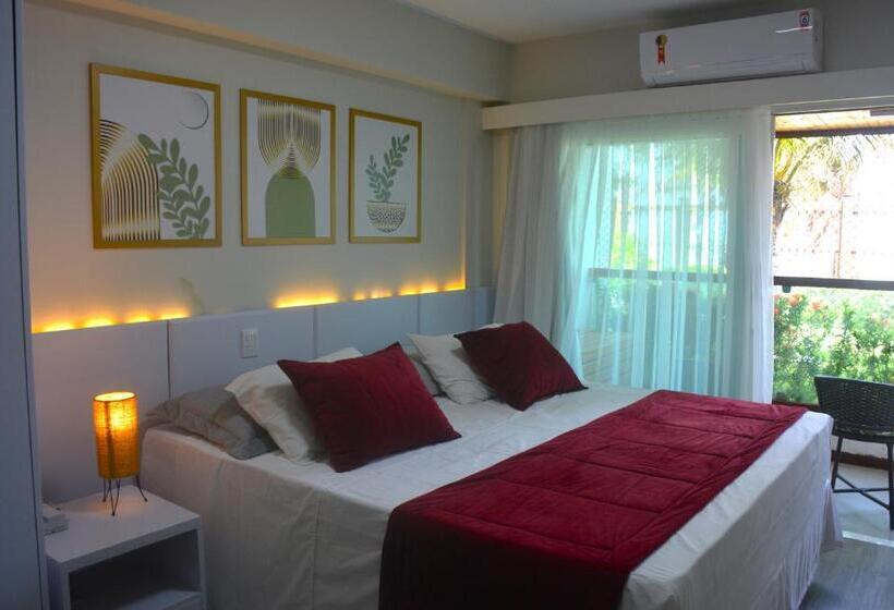 침실 1개 바다 전망 아파트, Na Praia   Araça 104   Térreo Frente Mar