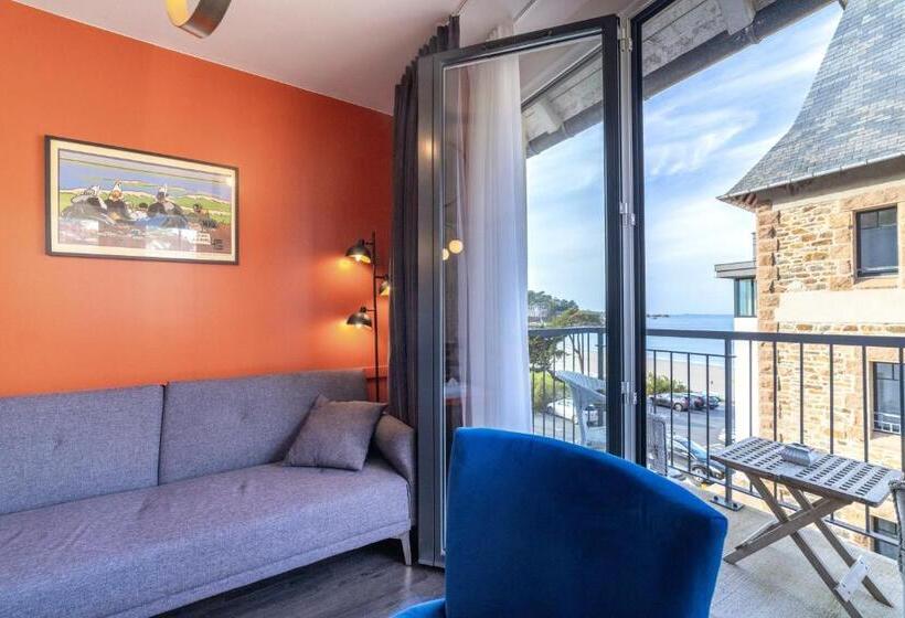 Апартаменты 1 Спальня Боковой Вид на Море, Logis Hôtel Ker Mor