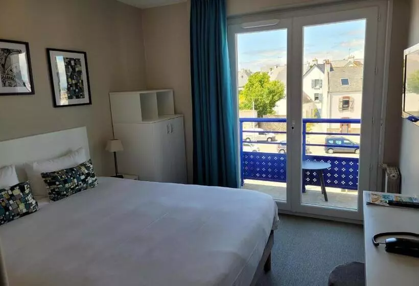 オーシャンビュースタンダードルームバルコニー付き, Hôtel Port Haliguen