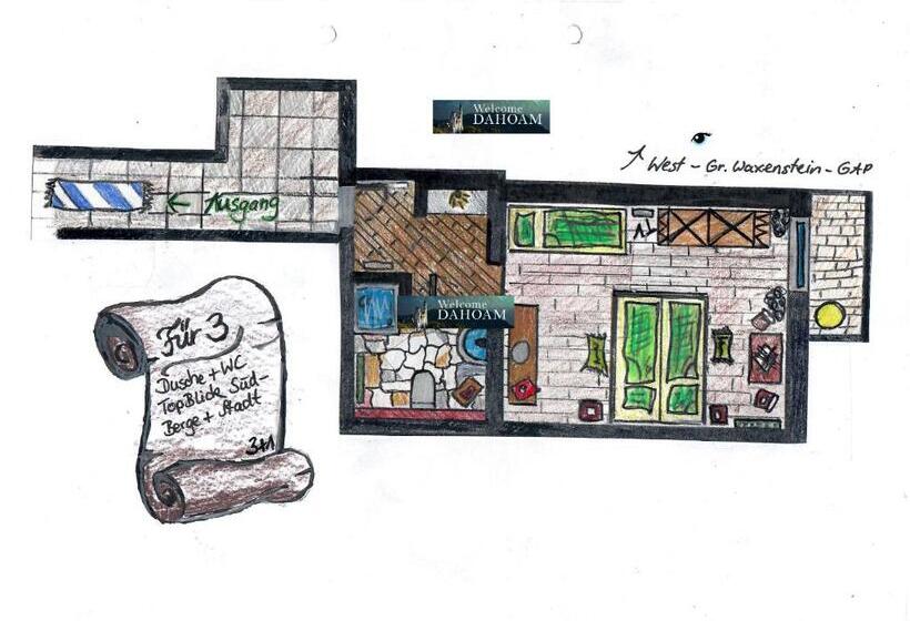 Standard Kolmen Hengen Huone, Zur Schönen Aussicht Hotel Garni