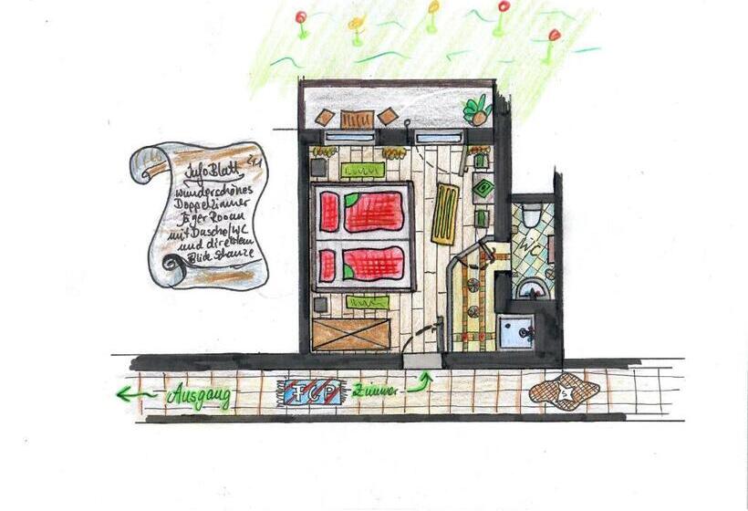 Standard-huone Vuoristonäkymä, Zur Schönen Aussicht Hotel Garni