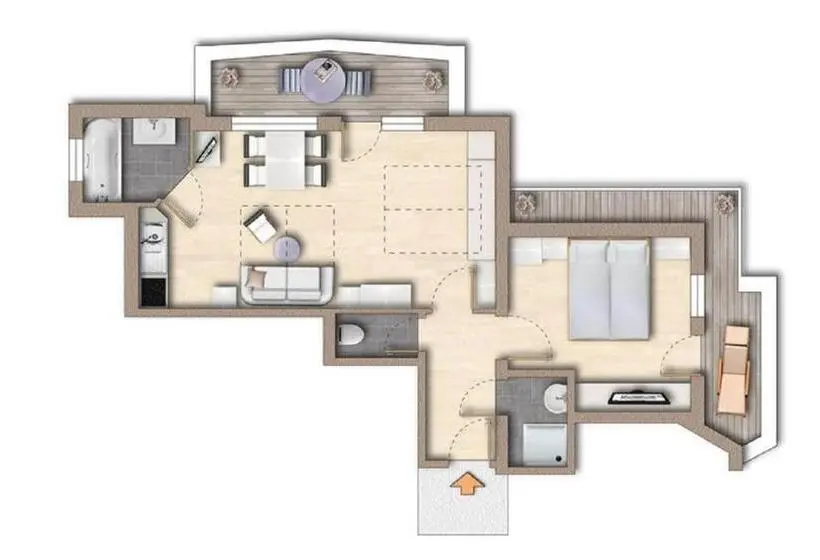 Sviitti, Apparthotel Landhaus Veronika