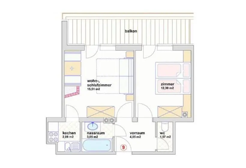 Deluxe-huoneisto 1 Makuuhuone, Apparthotel Landhaus Veronika