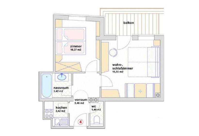 آپارتمان لوکس 1 خوابه, Apparthotel Landhaus Veronika