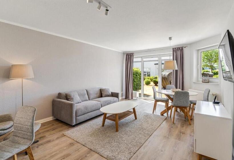 شقة غرفة واحدة مزودة بتراس, Strandhotel Glücksburg