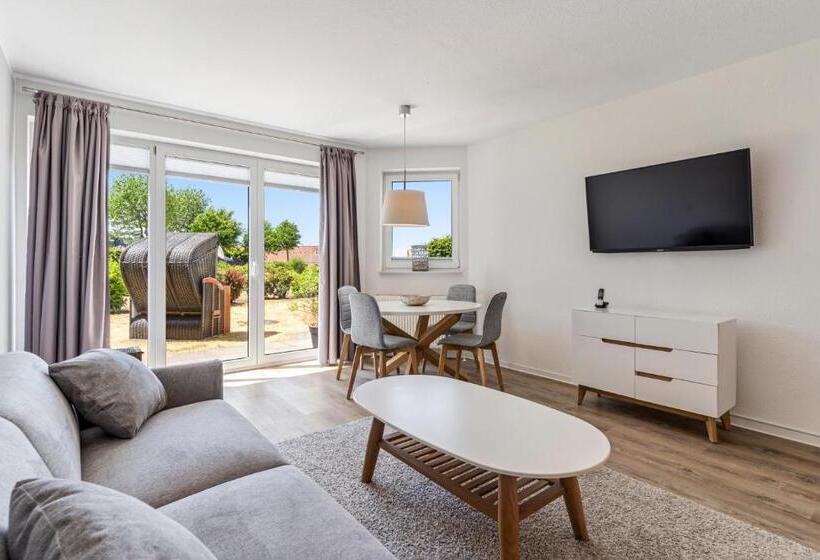 شقة غرفة واحدة مزودة بتراس, Strandhotel Glücksburg