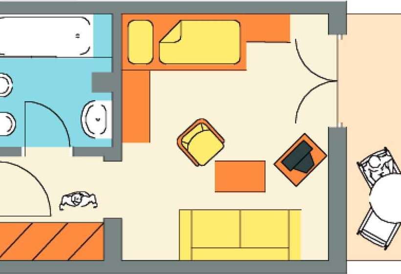 חדר קומפורט יחיד, Residence Hotel Gasser