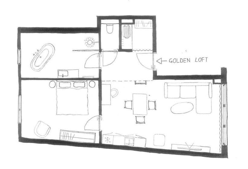 スタンダードルーム, Boutiquehotel Zum Goldenen Hirschen