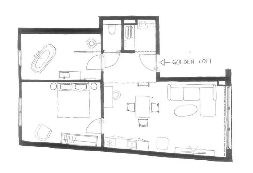 スタンダードルーム, Boutiquehotel Zum Goldenen Hirschen