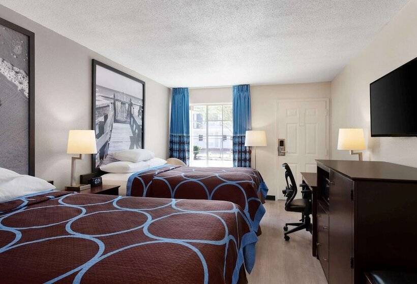 غرفه قياسيه سريرين مزدوجين, Super 8 By Wyndham Gulfport Biloxi Airport