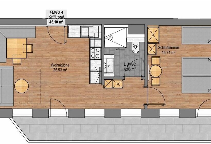 آپارتمان 2 خوابه, Apartments Rosenhof
