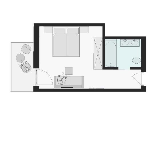 חדר דלוקס עם מרפסת, Edelweiss Superior