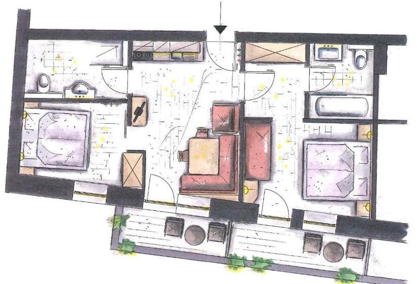 Апартаменты 1 Спальня, Schimpfösslhof