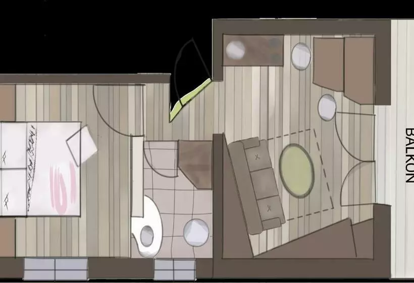 １ベッドルームアパートメント, Gästehaus Schusser An Der Therme