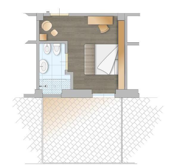 带露台的小型套房, Eden