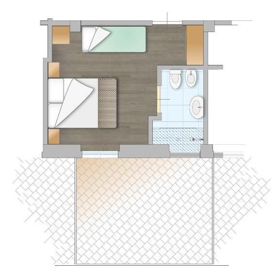 带露台的小型套房, Eden
